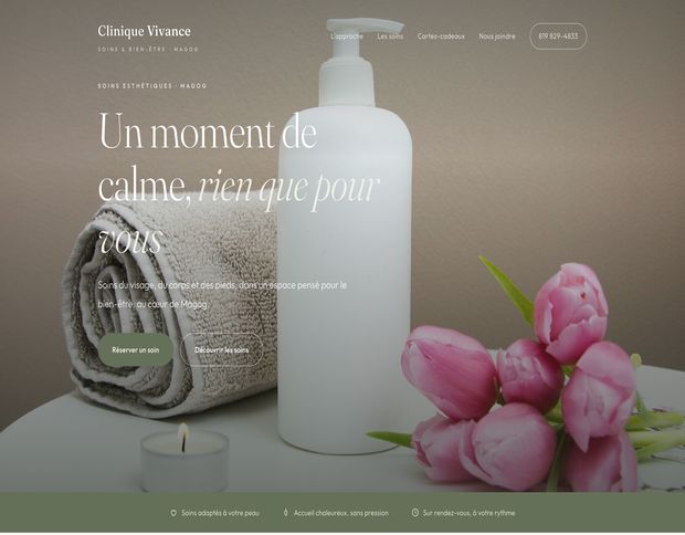 Aperçu du site de démonstration — Clinique Vivance